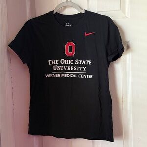 Nike Black The Ohio State University Wexner Medical Center Tee with Red Logo